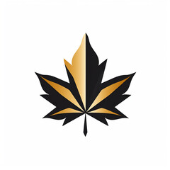 modern maple leaf logo simple shape created with Generative Ai