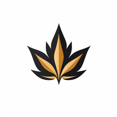 modern maple leaf logo simple shape created with Generative Ai