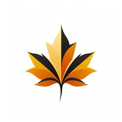 modern maple leaf logo simple shape created with Generative Ai