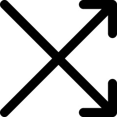 Intersect arrow icon flat vector illustration