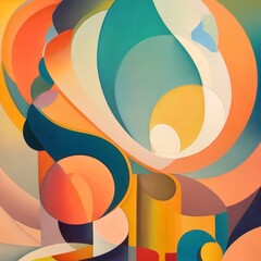 Colorful abstract shapes and colors liquid and fluid background