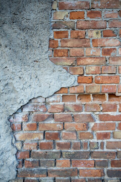 Fototapeta Mur z czerwonej cegły, tekstura, tło.