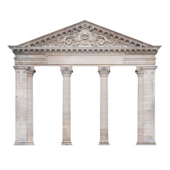 Obraz premium Elements of architectural decorations of buildings. Old wall with arch. Empire pattern.