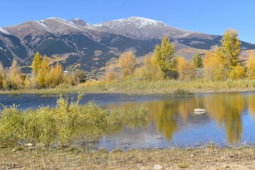 autumn landscape with lake