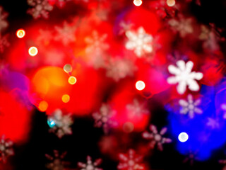 Blurry colourful abstract light cones, christmas colours, cosy, warm and shiny / webdesign background