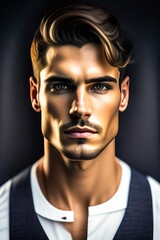 Fototapeta premium The portrait of a young man