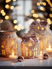 Obraz premium A table with christmas decorations
