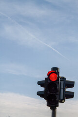 traffic light on the sky
