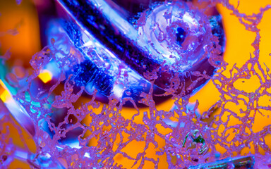 Colourful abstract macro/microscope elements, forms, bubbles, shiny, cristals / background, ebdesign, wallpaper