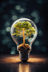 Lightbulb as symbol of bright idea for business growth