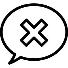 Fototapeta premium Speech bubble icon flat vector illustration