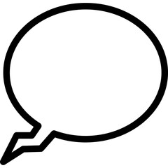 Speech bubble icon flat vector illustration