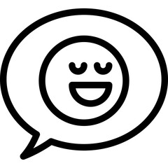 Speech bubble icon flat vector illustration