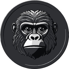 Abstract Monkey Logo Baboon Kingpin Icon