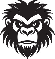 Fototapeta premium Primate King Icon Baboon Kingdom Seal