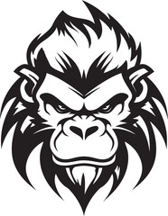 Noble Baboon Emblem Baboon Crowned Crest