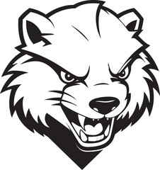 Sleek Badger Icon Bold Badger Insignia