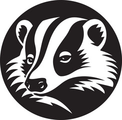 Geometric Badger Icon Artistic Badger Symbol