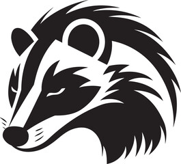 Abstract Badger Emblem Majestic Black Bear Emblem