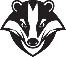 Badger Crest Design Regal Badger Symbol