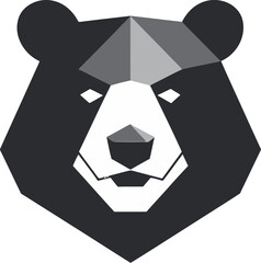Fototapeta premium Ferocious Bear Logo Bear Dynasty Profile
