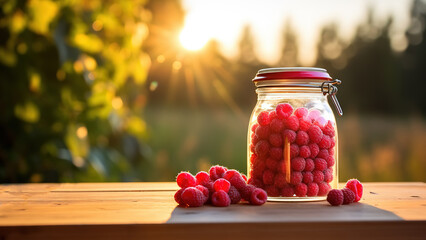 jar of raspberry jam - Powered by Adobe