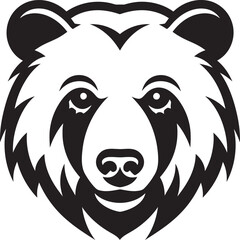 Majestic Black Bear Emblem Fierce Bear Logo