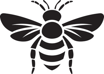Bee Crest Design Regal Honey Bee Symbol