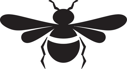 Black Bee Coat of Arms Bee Royalty Logo