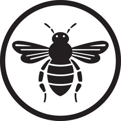 Pollinator Bee Logo Honey Bee Face Heraldry