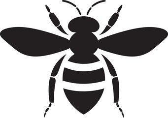 Beehive Head Emblem Bee Crowned Badge