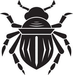 Black Beetle Coat of Arms Insect Royalty Logo