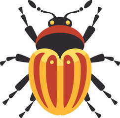 Noble Beetle Icon Regal Bug Emblem