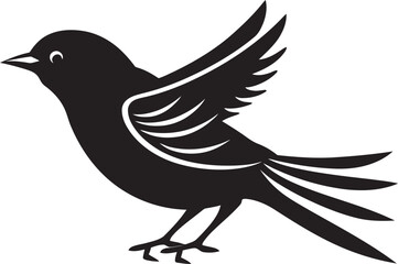 Blackbird Vector Logo Contemporary Bird Icon