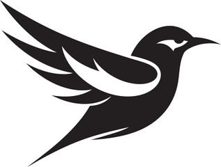 Simplistic Raven Logo Stylized Crow Icon