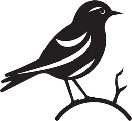 Winged Creature Emblem Simplistic Raven Logo