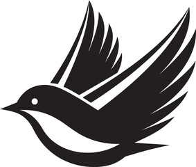 Geometric Falcon Symbol Abstract Bird Badge