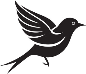 Pigeon Silhouette Logo Hummingbird Vector Emblem