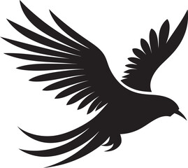 Condor Crest Icon Crow in Flight Emblem