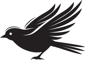 Blackbird Serenity Emblem Soaring Seagull Design