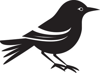 Elegant Sparrow Emblem Raven's Perch Logo