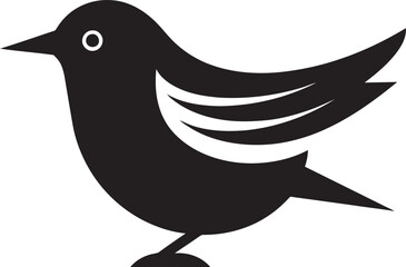 Minimalistic Pelican Badge Elegant Sparrow Emblem