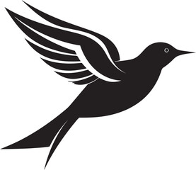 Minimalistic Egret Emblem Condor in Flight Design