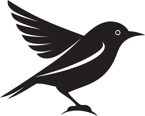 Hummingbird in Flight Icon Artistic Albatross Emblem