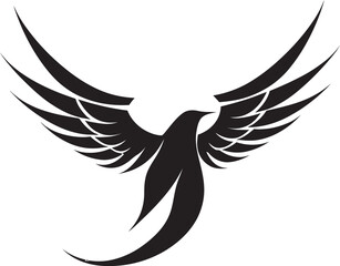 Elegant Owl Silhouette Regal Raven Symbol