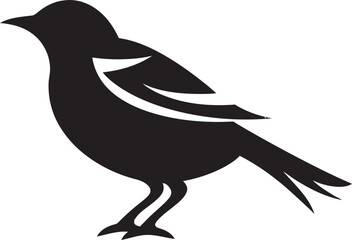 Vulture in Silhouette Nighttime Crow Logo