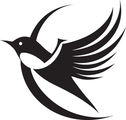 Majestic Swan Logo Stylized Raven Icon