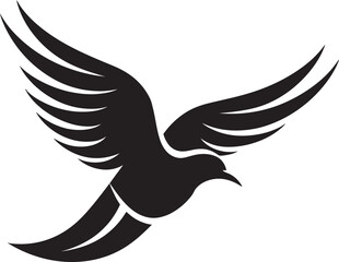 Serene Parrot Emblem Abstract Eagle Crest