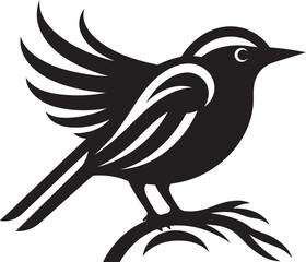 Majestic Swan Logo Stylized Raven Icon