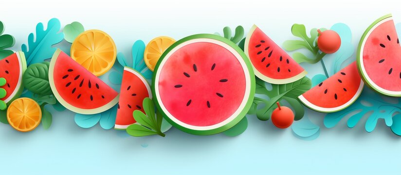 watermelon and other kinds of refreshing summer fruit